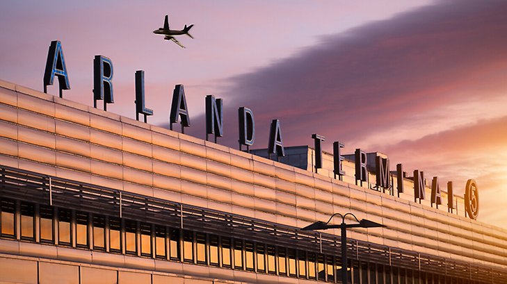 Utsidan av terminal 5 på Arlanda flygplats. Foto: Mikael Damkier/Mostphotos
