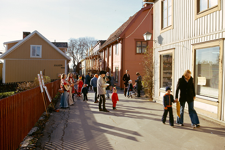Bild på Stora
gatan
27 oktober 1973. Foto:
Alf Nordström,
Stockholms läns museum