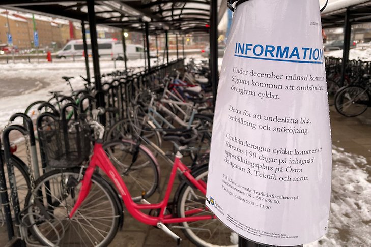 Cykelstället vid Märsta station
